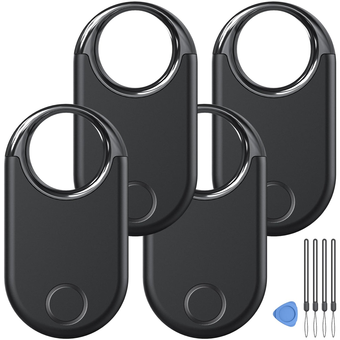 Hendari 2025 [Apple MFi Certified] (iOS Only) Air Tags 4 Pack, Bluetooth Tracker and Key Finder Compatible with Apple Find My, W