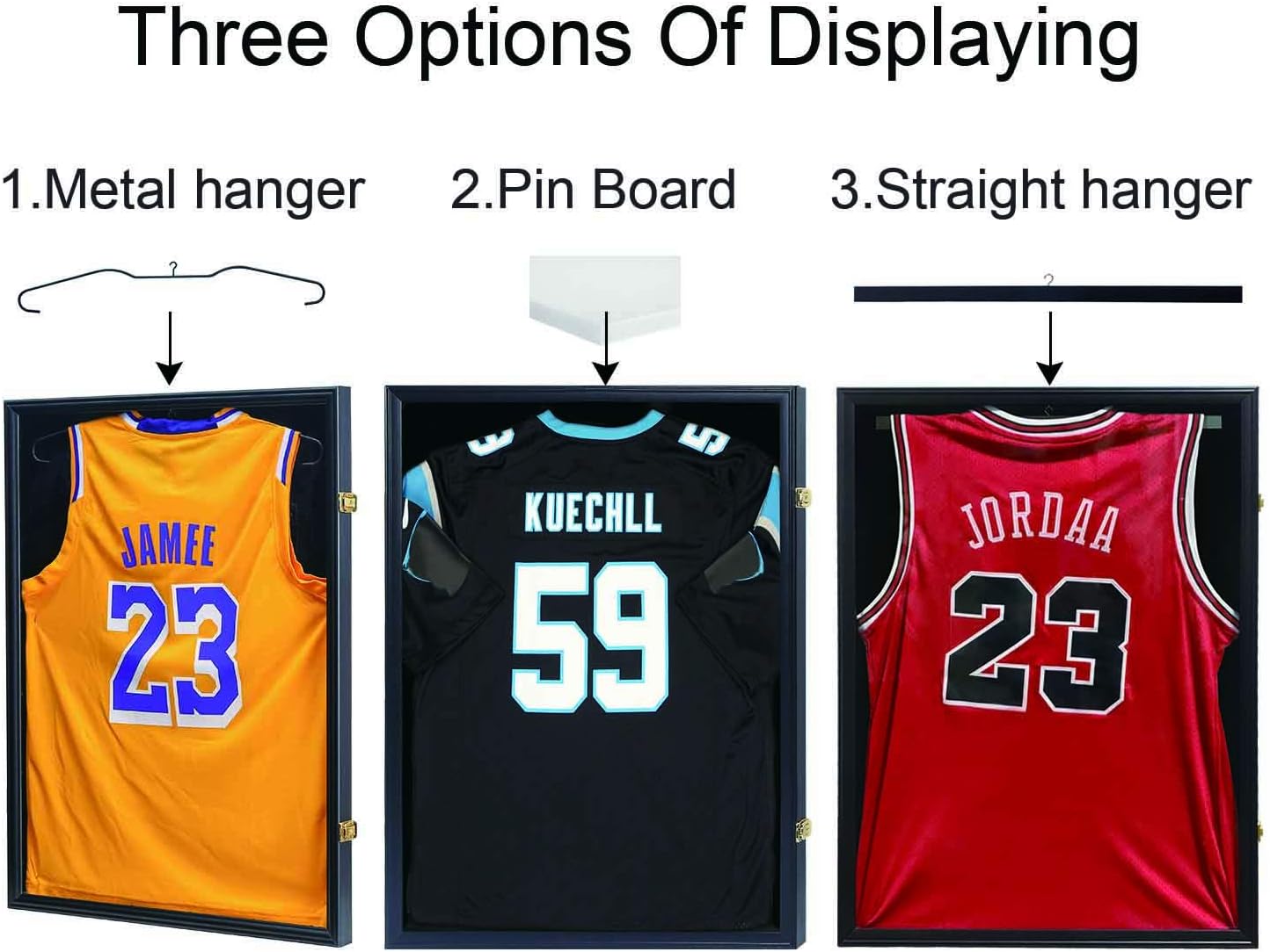 IHEIPYE Jersey Frame Display Case 2 Pack - Large Sport Jersey Shadow Box with 98% UV Protection Acrylic for Baseball, Basketball, Football, Soccer, Hockey, Shirt and Uniform