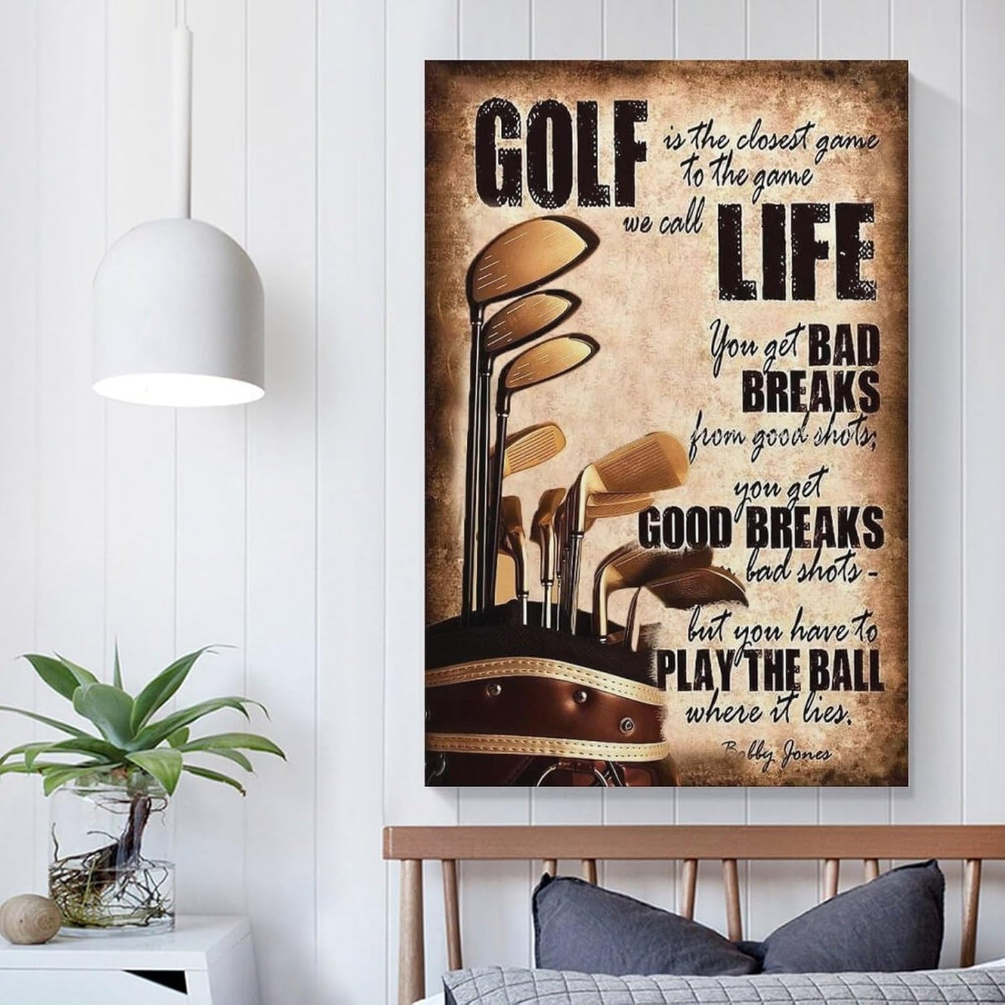 Golfing Classic Vintage Golf Life Art Posters, Sport Lovers Gifts, Canvas Painting And Wall Art Pictures Are Used For Room Aesthetics And Decoration 08x12inch(20x30cm)