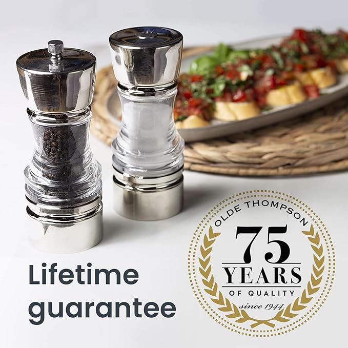 Olde Thompson 6.5" Crown Adjustable Peppermill & Saltshaker Set