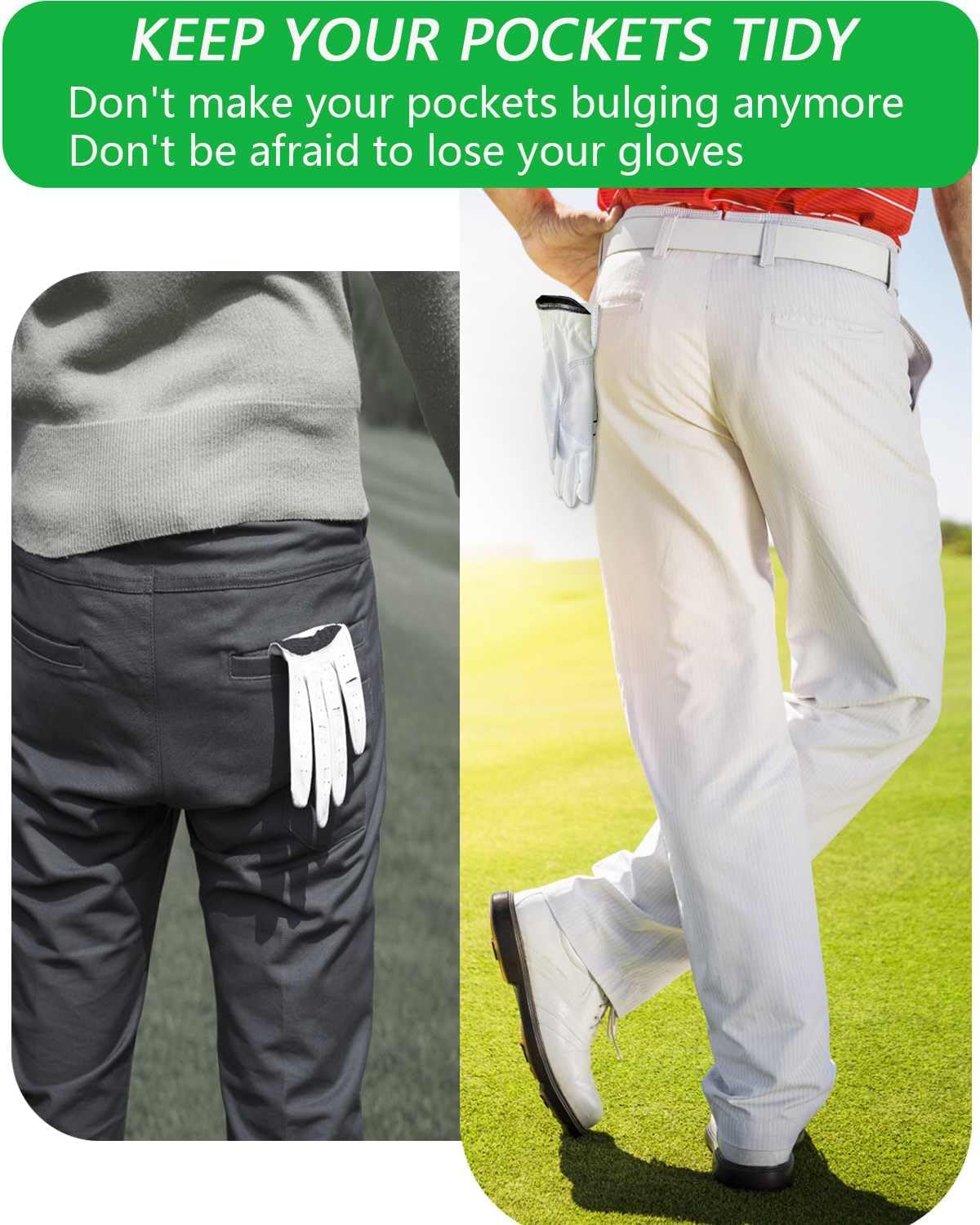 Golf Glove Clip, Simple and Stylish Golf Glove Holder for Easy Access and Natural Ventilation Drying (White)