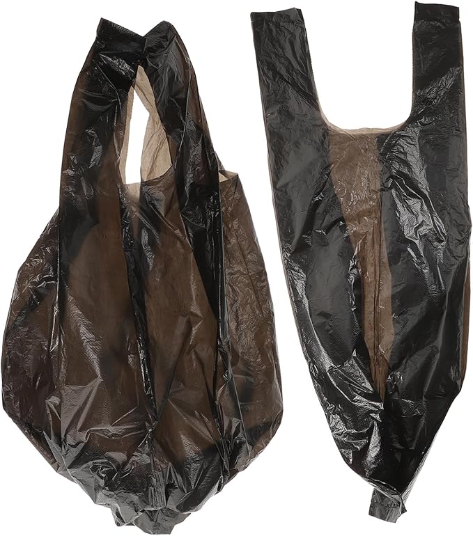 100pcs Biodegradable Thickened Garbage Bags Disposable Plastic Rubbish Bags Strong Trash Liners for Home Bathroom Kitchen Office Use Black