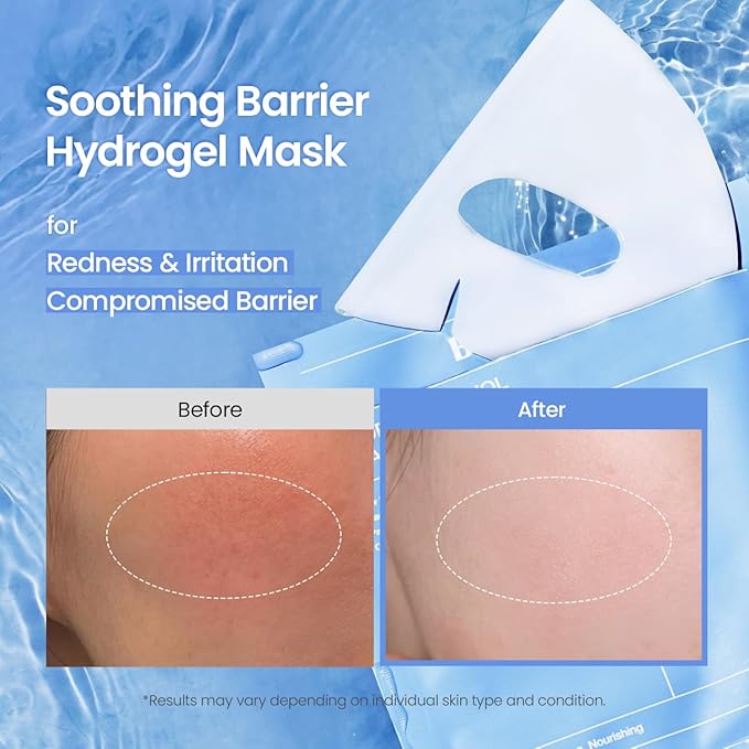 BIODANCE Hydro Cera-nol Real Deep Mask, Overnight Hydrogel Mask, Hydrating Facial Mask For Sensitive Skin, Redness Reducing & Quick Soothing Effect, Korean Skin Care, Gifts for Women |1.19oz(34g)x4ea