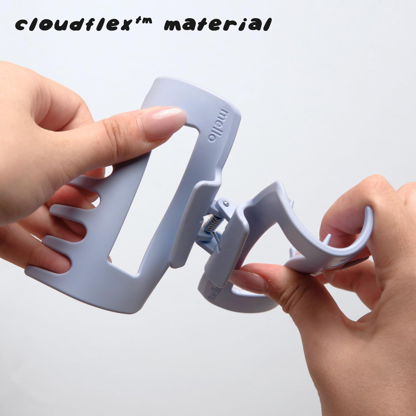 The Original Mello Hair Claw Clip Squishy Claw Clip Made in Korea Patent Pending 30021976 (Pink, Medium)