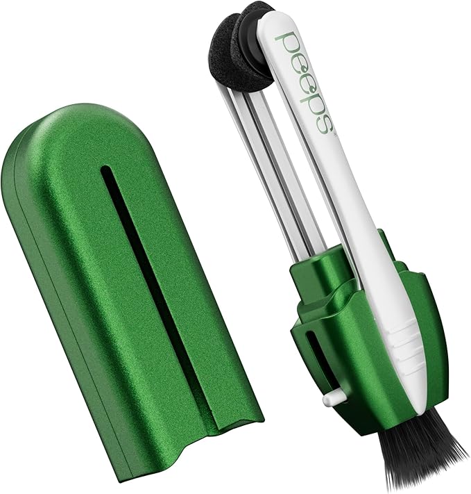 Carbon Klean Peeps Eyeglass Lens Cleaner - Efficient and Durable Carbon Microfiber Technology - Exclusively Used by NASA - 500 Uses (Green Soft Touch)
