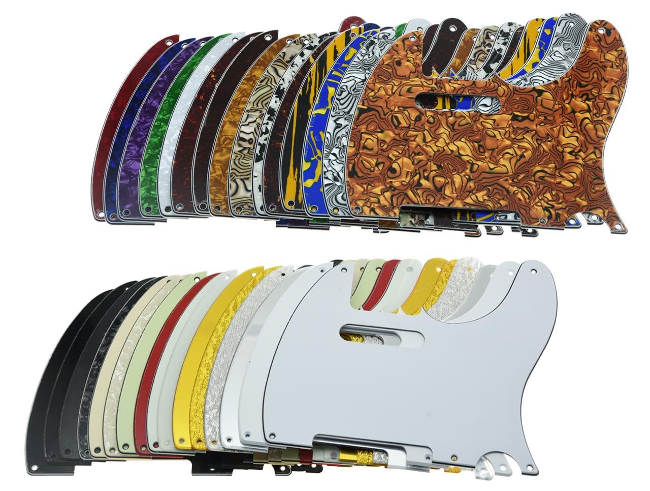 Kaish American Vintage 5 Hole Tele Pickguard Tl Guitar Pick Guard Scratch Plate For Tele/Telecaster White Pearl