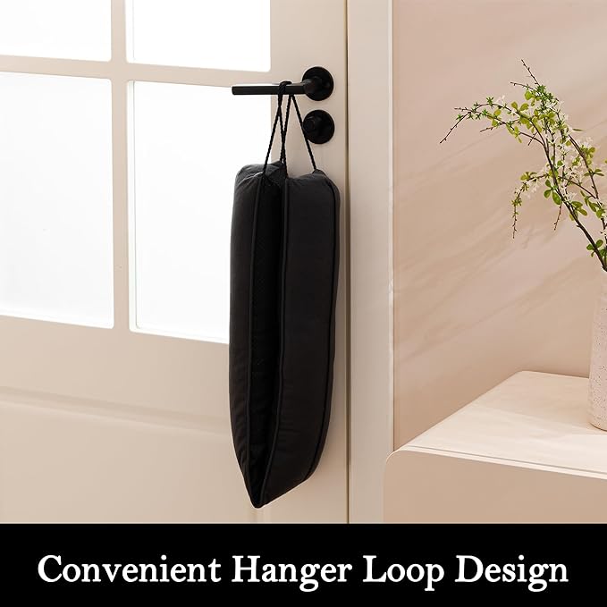 Sunolga Door Draft Stopper Blocks Hot and Cold Air with Removable Washable Cover for Bottom of Door, All-Season Seal for Noise, Light, Dust, Door Sweep for Gaps Up to 3", Home Essentials, 42", Black