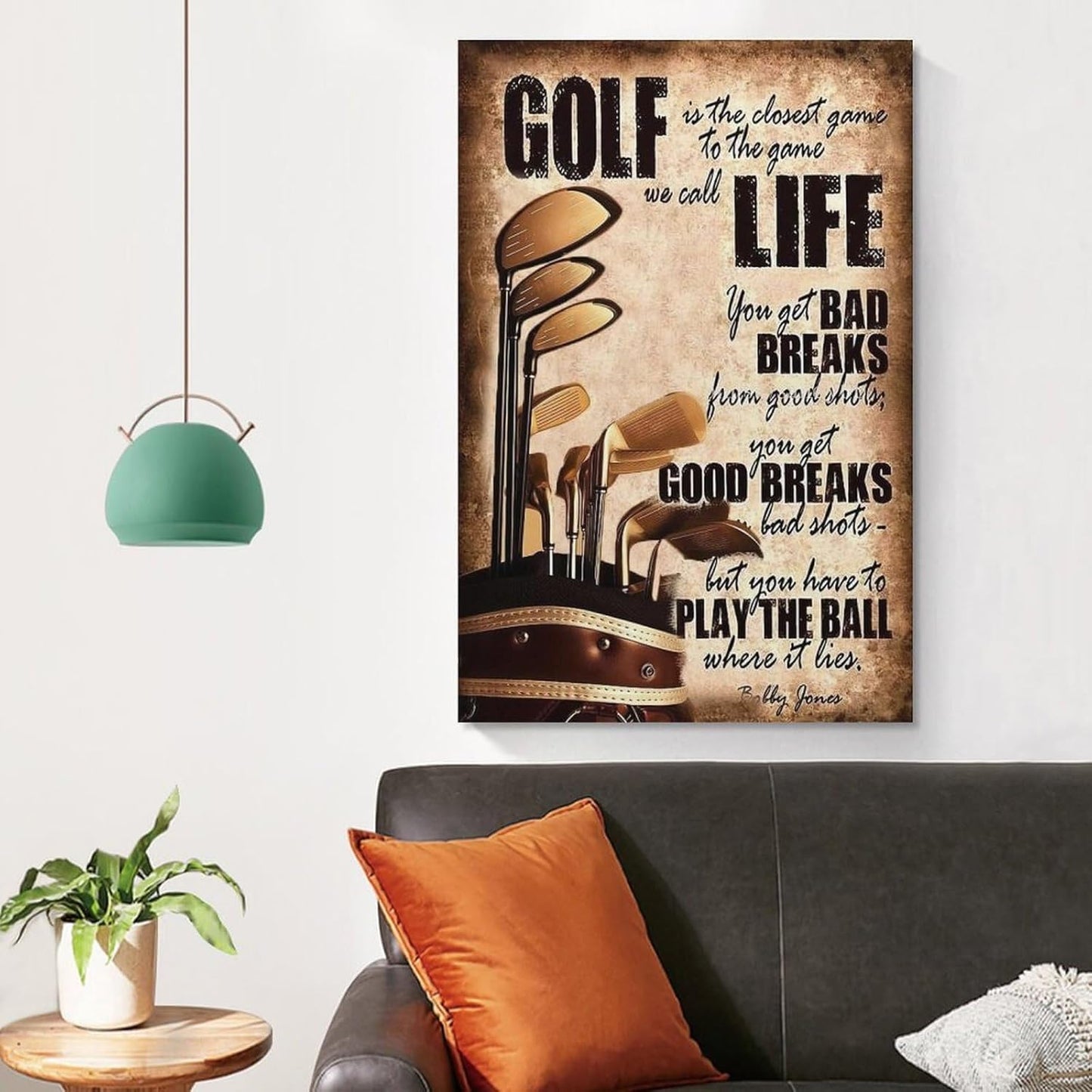 Golfing Classic Vintage Golf Life Art Posters, Sport Lovers Gifts, Canvas Painting And Wall Art Pictures Are Used For Room Aesthetics And Decoration 08x12inch(20x30cm)