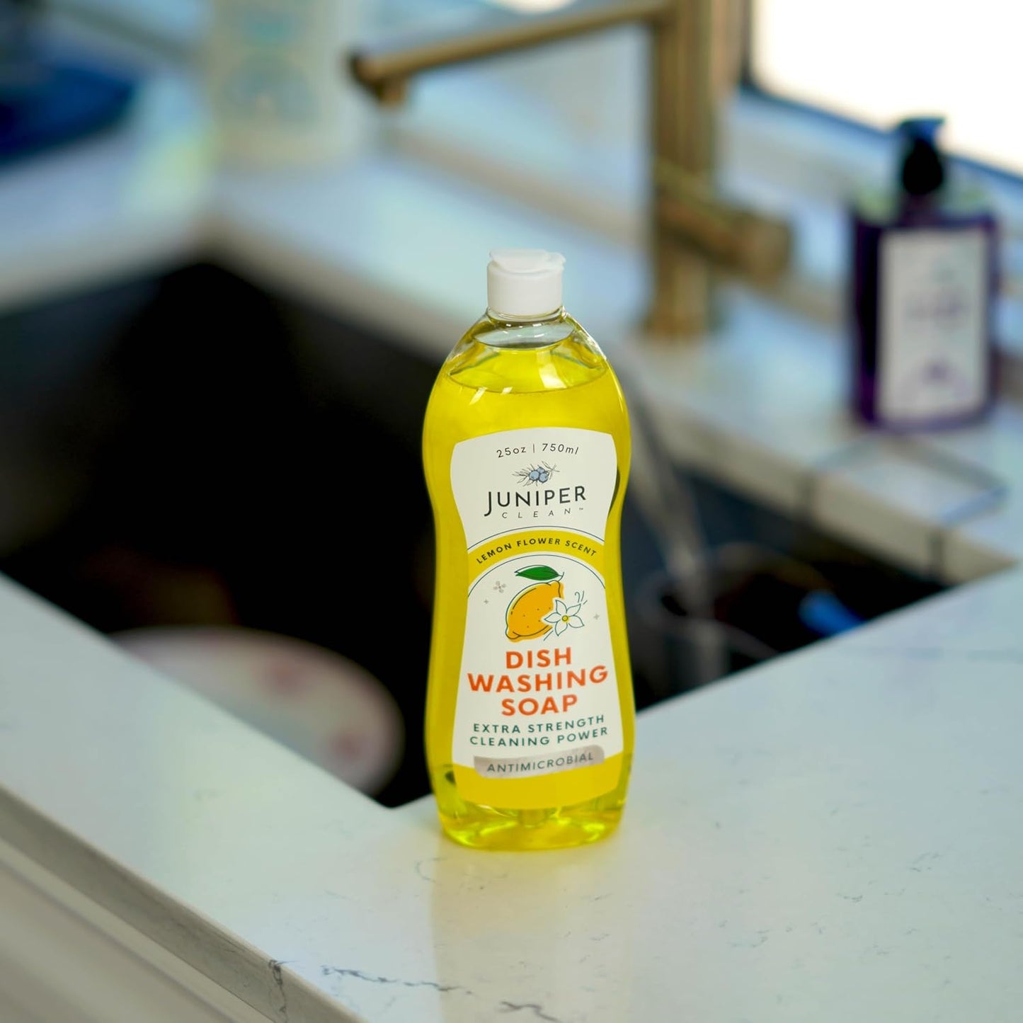 Dish Soap, Lemon Scent, Liquid Dish Washing Soap Squeeze Bottle 25 Fl Oz (Pack of 6)
