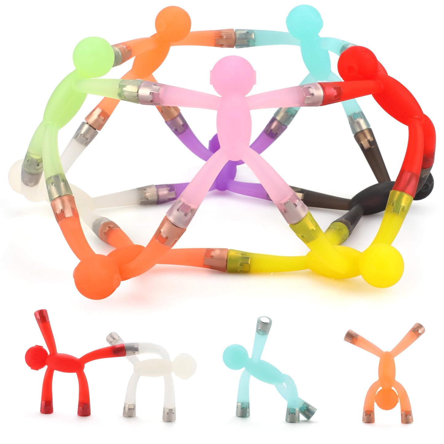 Boxgear Magnet Men – 10-Piece Magnetic Travel Toys: Valentines Day Gift for Kids Toddlers, Road Trip Game for 1-3 | Easter Basket Stuffers for Kids