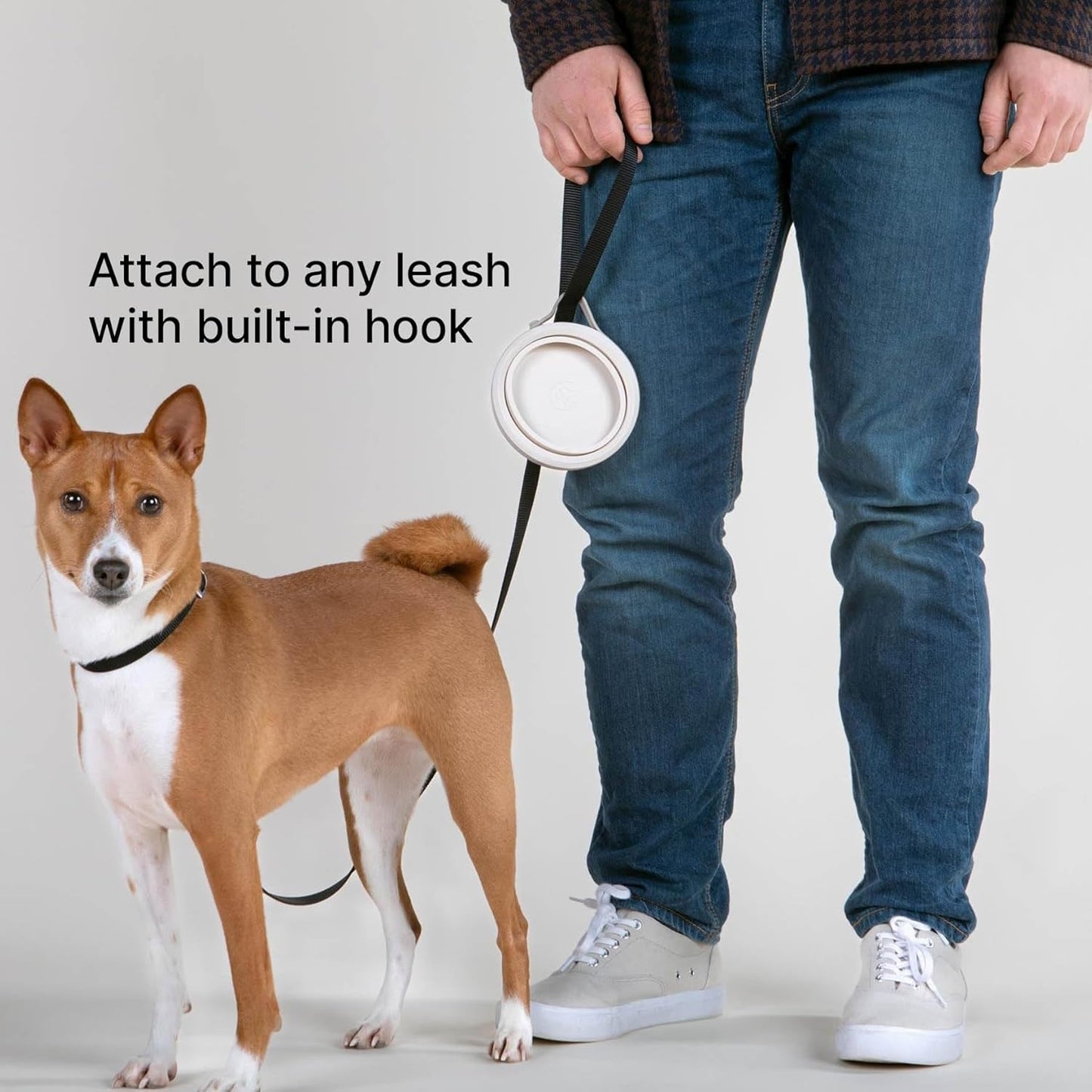 Nomad Small Collapsible Dog Bowl - 2 Cup Food-Safe Silicone Travel Bowl for Dogs, Portable & Sturdy, Food/Water, Dishwasher Safe - Sand