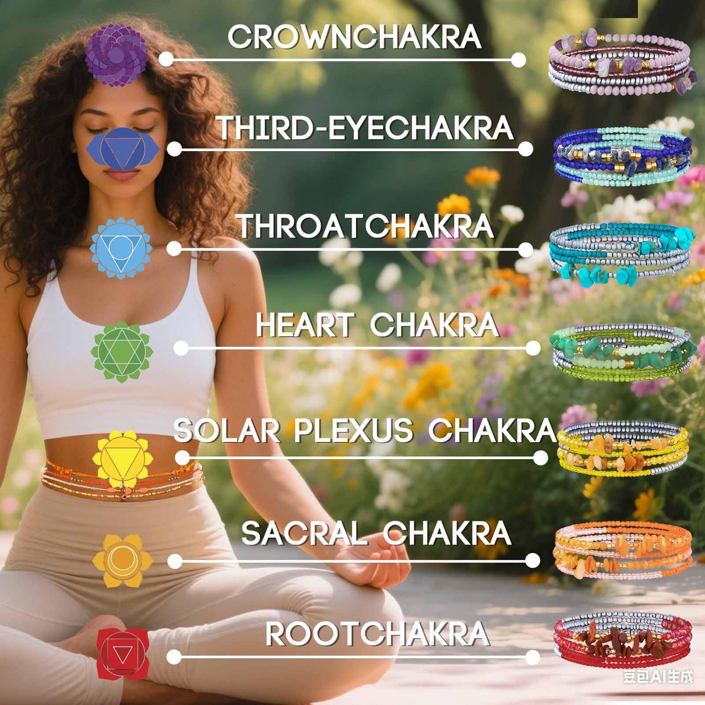 ELABEST Adjustable Handmade Waist Beads Stretchy 23-52 inch 8Pcs Chakra Body Belly Beaded Women Waist, Anklet, Bracelet, Necklace Jewelry with Screw clasp (Orange, 31.5inch/80cm)