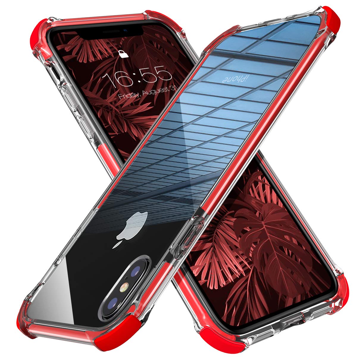 Mateprox Iphone Xs Case Iphone X Case Clear Hybrid Tpu Hard Cover With Thin Shockproof Bumper Protective Case For Iphone Xs/X 5.