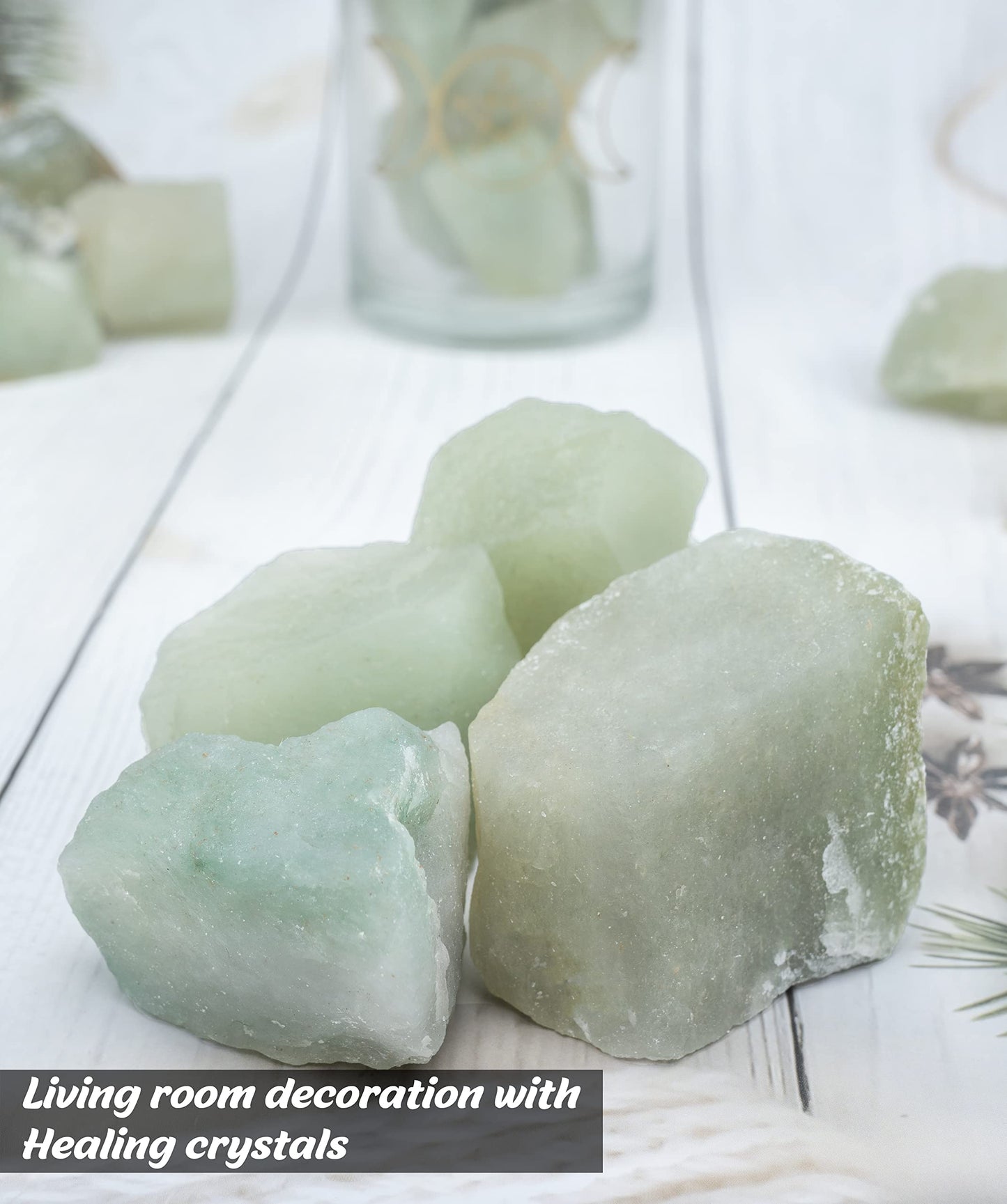 Green Jade Rough Gemstones For Jewelry Making, Raw Stones and Crystals Bulk, Tumbling Bulk, Polishing, Cabbing, Lapidary, Fountain Rocks, Decoration, Wire Wrapping, Gem Mining, Reiki Healing 1 lb