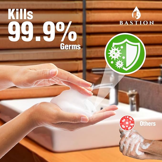 Bastion Foaming Antibacterial Hand Soap: Mandarin Orange Scented Instant Foam Hand Wash Refill 1 Gallon (128 oz) Bulk Jug. Made In The USA