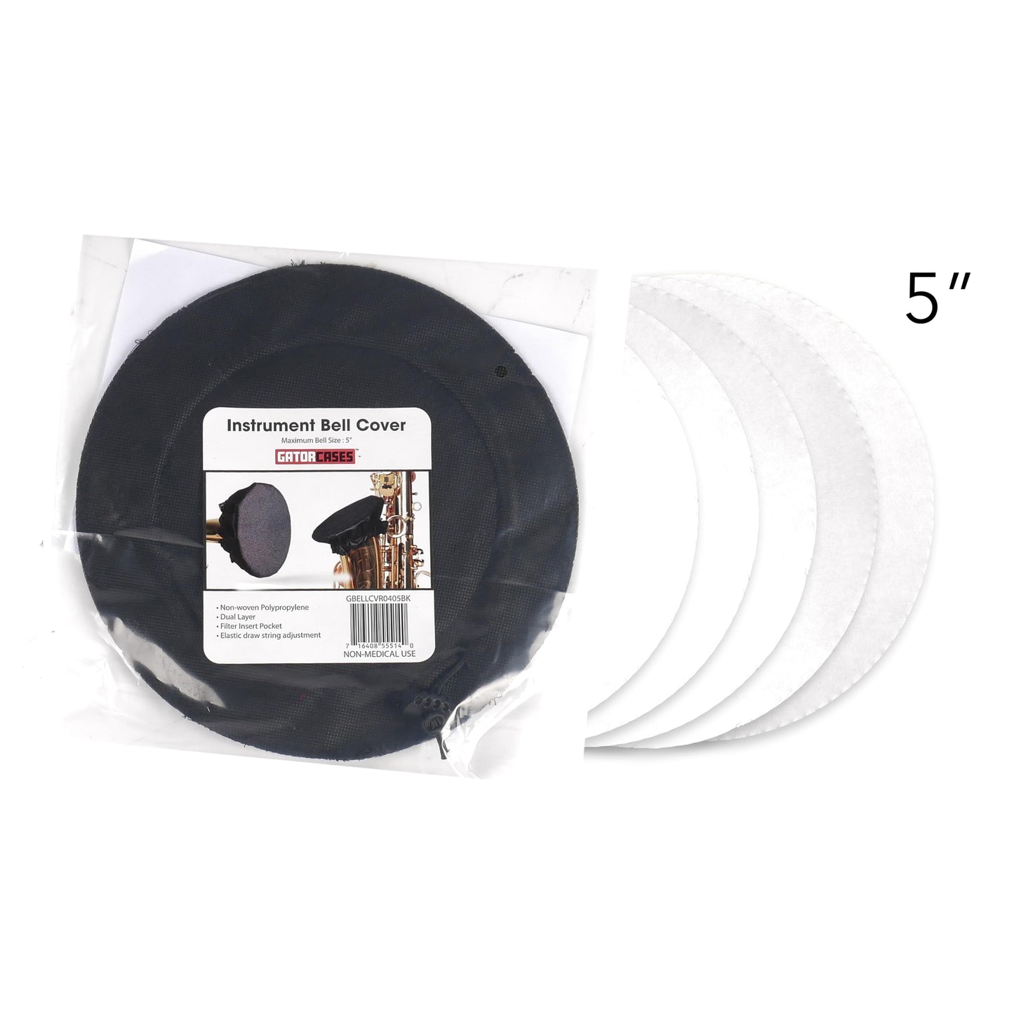 Gator Gbellcvr0405Filter - 5 Inch Merv 13 Filters (5-Pack)