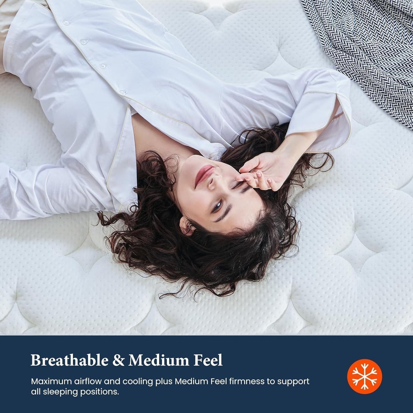Coolvie 14 Inch California King Mattress, Hybrid Cal King Mattresses in a Box, Medium Firm Feel, 4 Layer Premium Foam with Pocket Springs with Fiberglass Free, Best Mattress in a Box