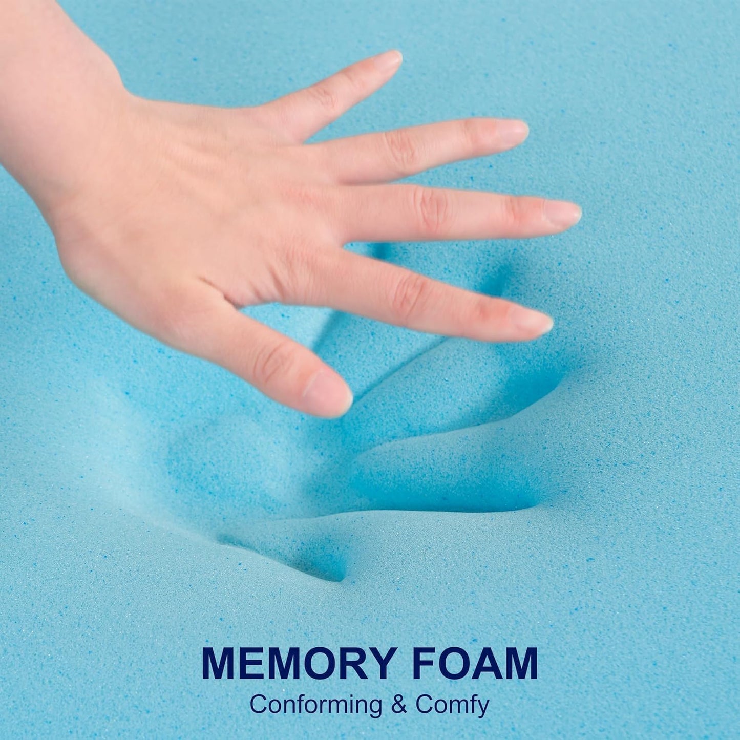 ELEMUSE 3 Inch Twin Memory Foam Mattress Topper, High Density Gel Foam Bed Toppers with Cooling Pillowtop for Back Pain Relief, Medium Firm Mattress Pad for Comfort Body Support