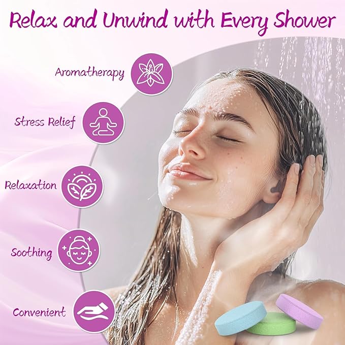 Shower Steamers Aromatherapy 8 Pack - Gifts for Women, Shower Bombs with Essential Oils, Self Care and Stress Relief Stocking Stuffers, Birthday Gifts for Women and Men. Dreamy Watercolor Style