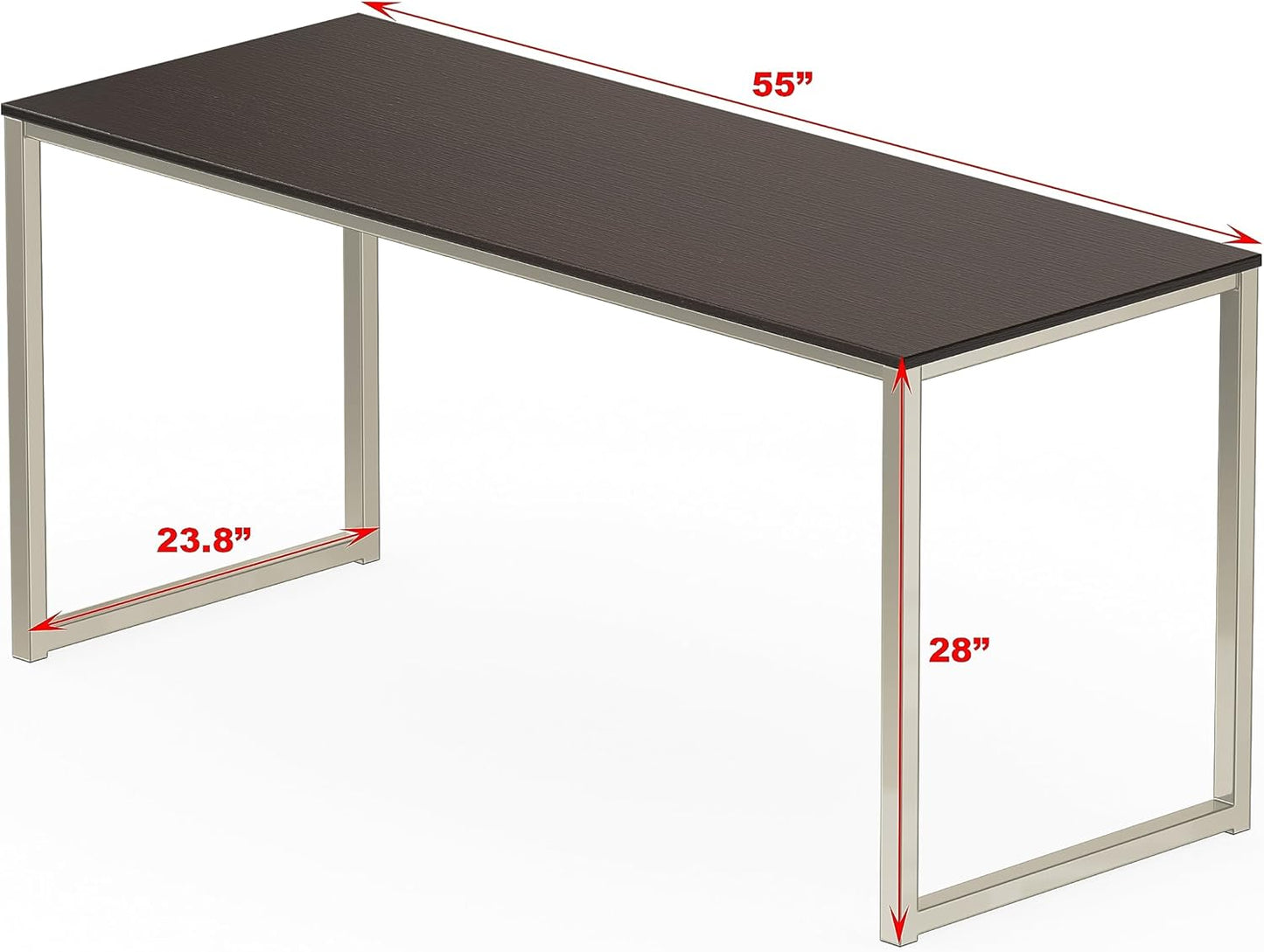 SHW Mission 55-Inch Home Office Computer Desk, Espresso