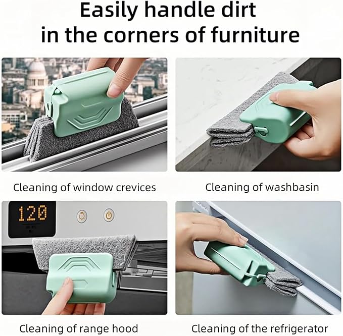 Magic Window Track Cleaner, 2026 Upgraded 5-in-1 Handheld Cleaning Tool for Window Sliders, Tile Grout, Shutter Slats, Car Vents & Narrow Gaps