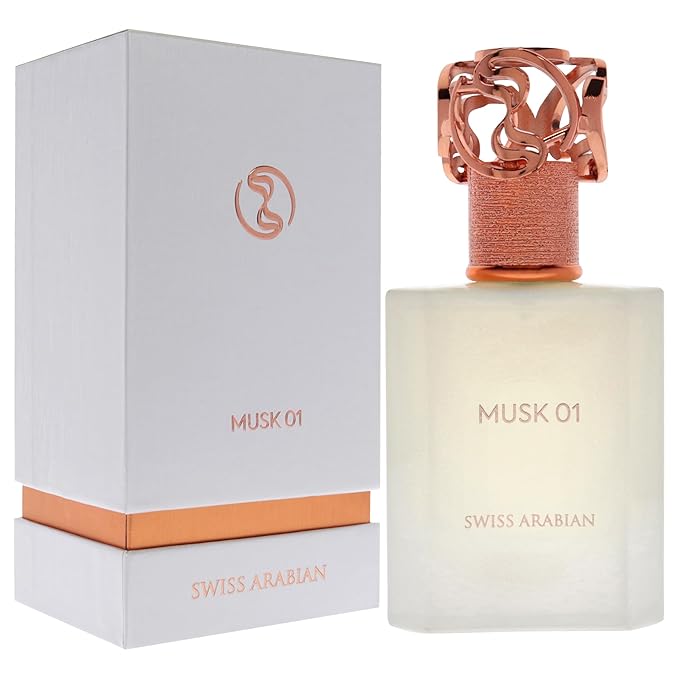 Swiss Arabian Musk 01 - Luxury Products From Dubai - Long Lasting, Addictive Personal EDP Spray Fragrance - Seductive Signature Aroma - 1.7 Oz