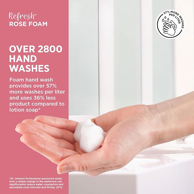 SC Johnson Professional REFRESH ROSE FOAM HAND SOAP 2 LITER, 4 PACK