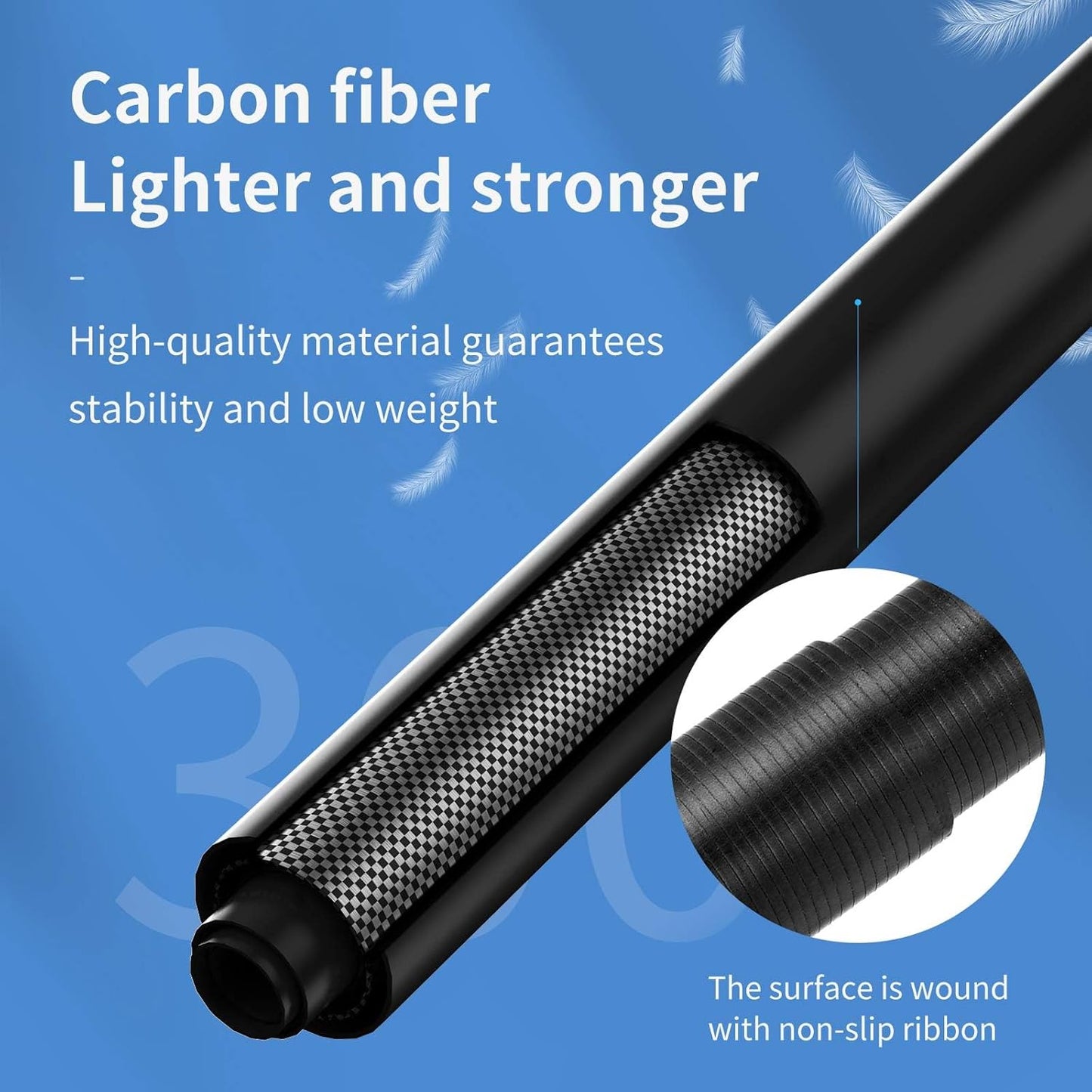 Long Selfie Stick Pole (106"), Extension Carbon Fiber Waterproof Dive Monopod for GoPro Max Go Pro 13 12 11 10 9 8,Insta360 X5 X4 Go3 Ace Pro,DJI Osmo 360 Action 4 5 Pocket 3 Bike Motorcycle Accessory