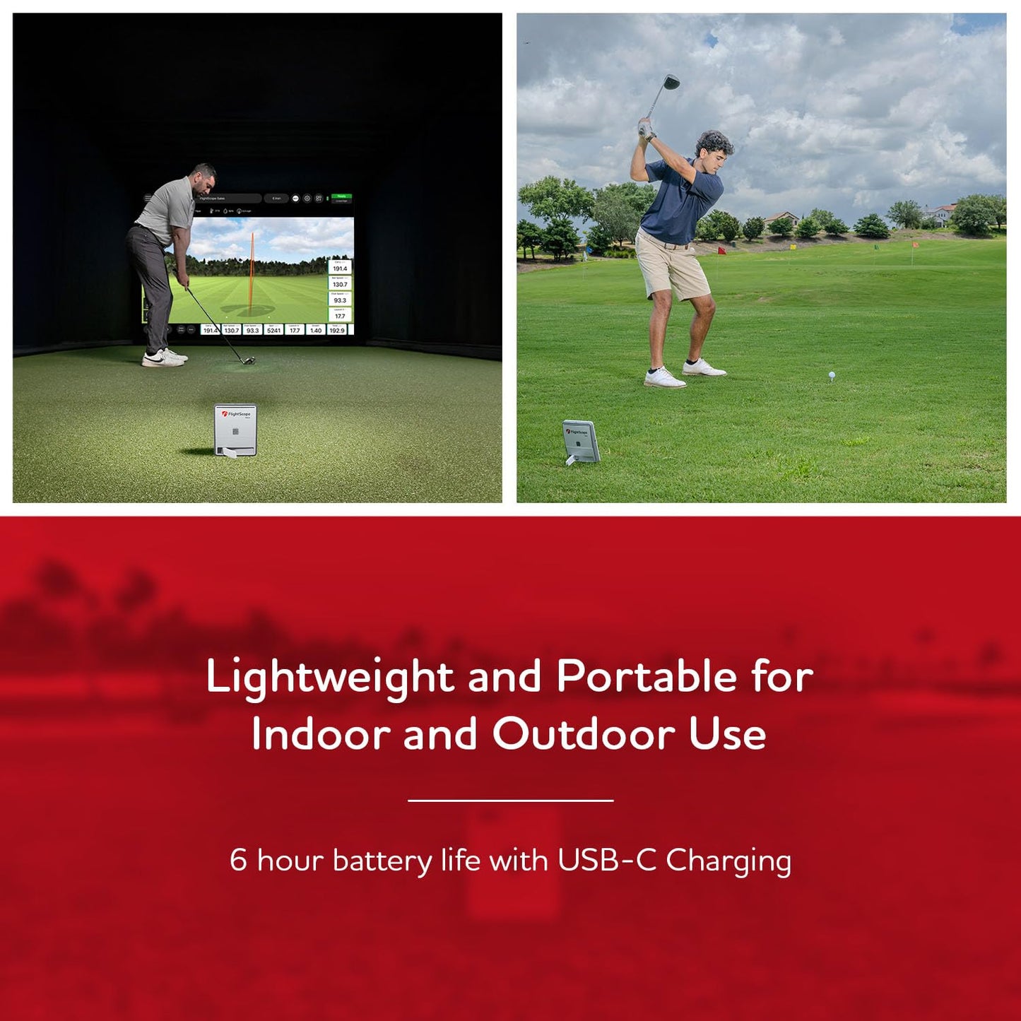 FlightScope Mevo Gen2 Portable Golf Launch Monitor and Simulator | 18 Swing Data Parameters, 8 E6 Simulation Courses, GPS Overview and Shot Tracer | Indoor and Outdoor, Signature Series Power Bundle