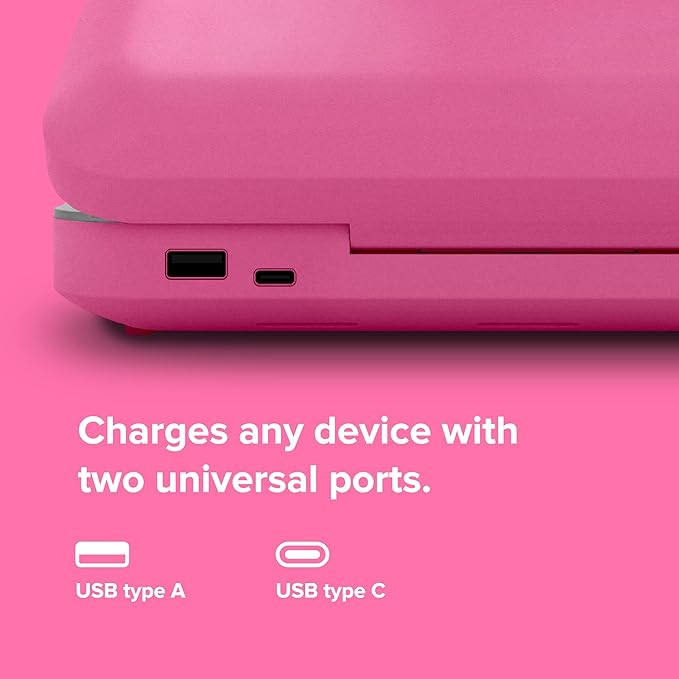 PhoneSoap 3 UV Cell Phone Sanitizer and Dual Universal Cell Phone Charger | Patented and Clinically Proven UV Light Sanitizer | Cleans and Charges All Phones - Orchid