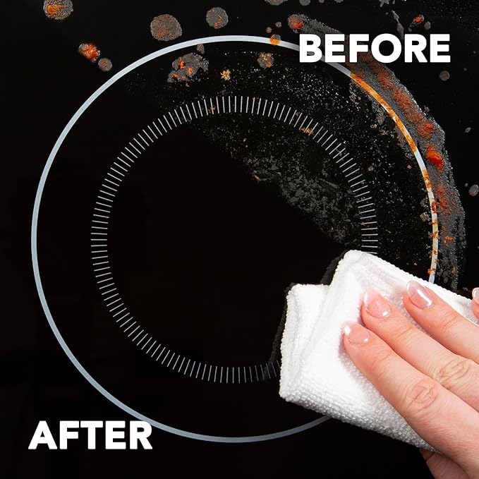 Weiman Cooktop Cleaner Spray for Daily Use, Streak & Residue Free, Non-Abrasive Formula, 2 Pack with Micro Towel