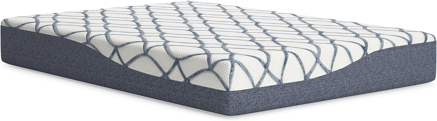 Signature Design by Ashley 10 Inch Chime Elite 2.0 Firm Green Tea Memory Foam Mattress for Cool Sleep and Pressure Relief, Twin, Fiberglass Free, Mattress In A Box