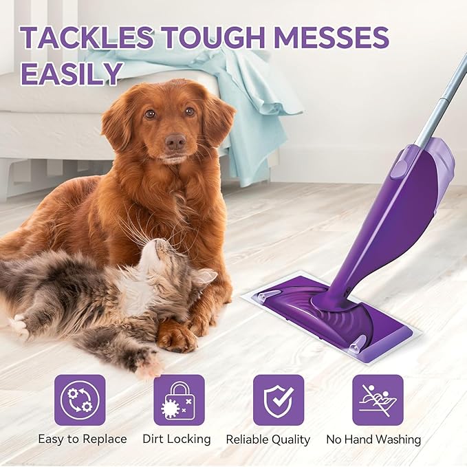 16 Pack Disposable Mop Pad Refills for Swiffer Wet Jet Spray Mop，Heavy Duty WetJet Mopping Pad，Multi Surface Pad Refills for Floor Cleaning