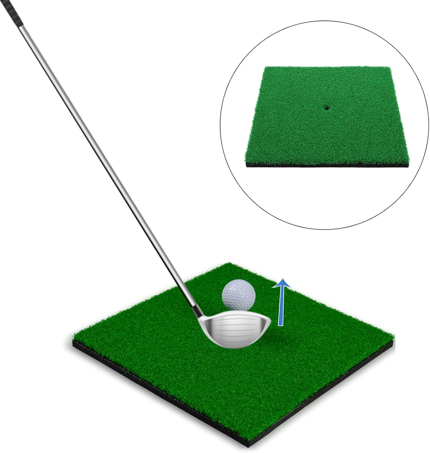 Alipis Portable Golf Practice Mat Realistic Turf Training Pad for Indoor Outdoor Backyard Use Non-Slip Hitting Surface Simulates Fairway for Driving Chipping Putting
