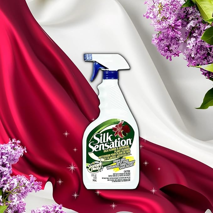 Sparkle Plenty Silk Sensation - Dusting Silk Plant Cleaner Spray No Wipe for Fake Flower & Greenery - Artificial Plant Cleaner Spray No Wipe - Cleaning Leaf Shine for Indoor Plants (160 oz, 2 Pack)