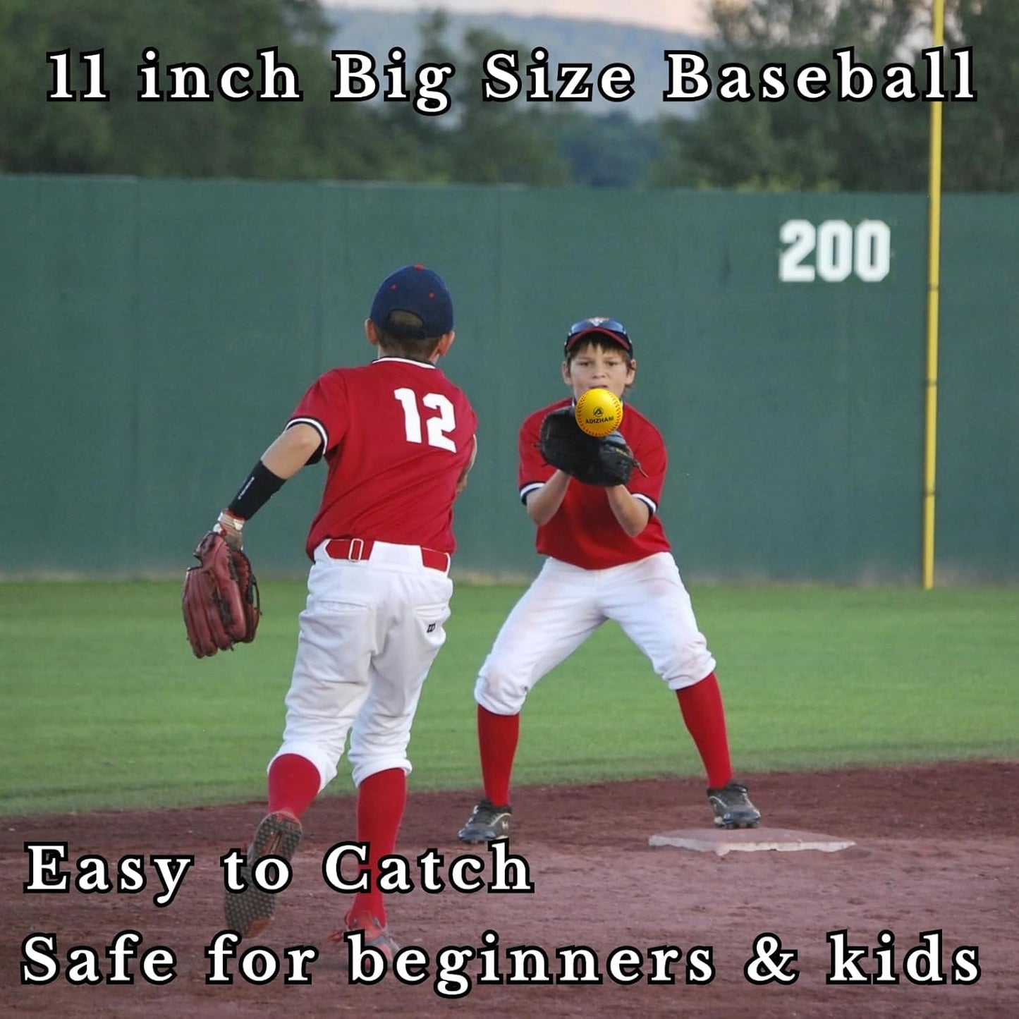 Practice Foam Baseballs - 11 inch Softballs for Youth Beginners, Perfect for Batting and Fielding Training, Pack of 6 with Mesh Bag Included