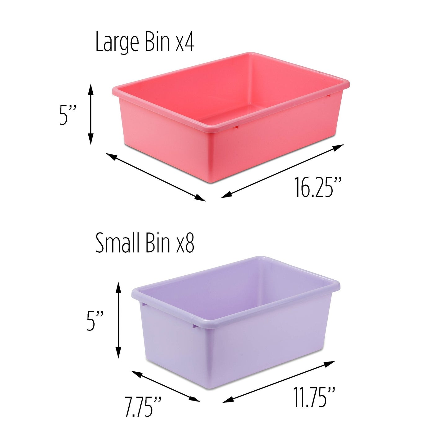 HoneyCanDo Kids Toy Storage Organizer With Bins, Pastel