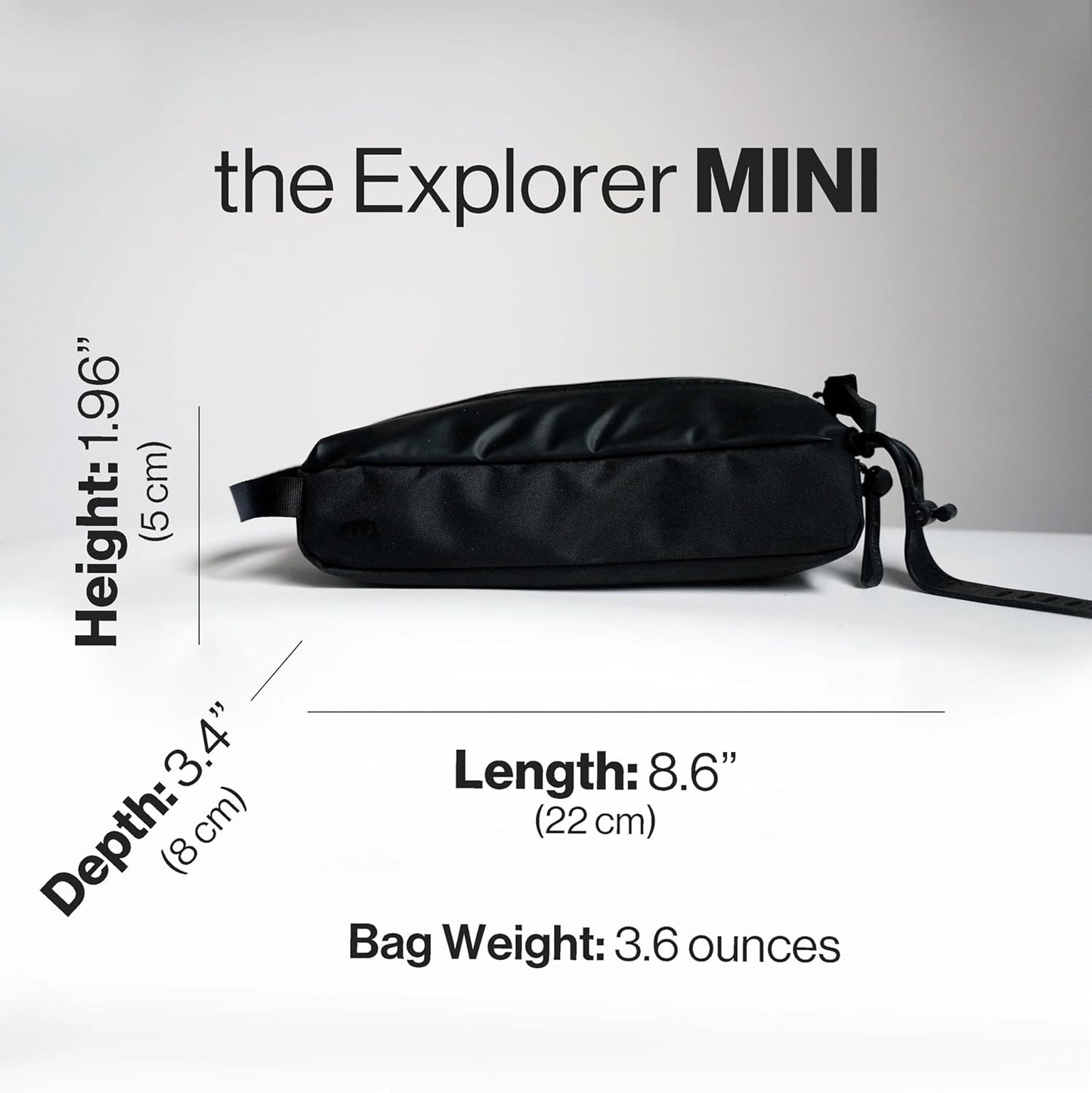 Gravel Mini Hanging Toiletry Bag – Compact, Water-Resistant for Travel (Black)