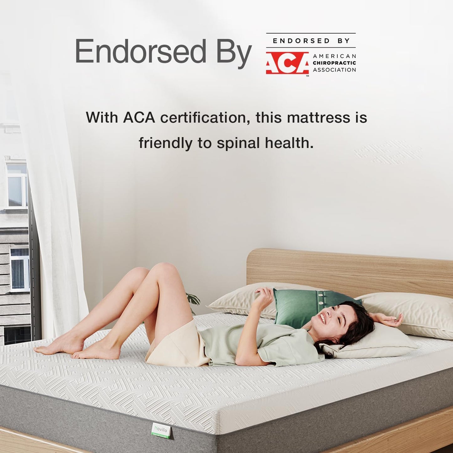 Novilla Mattress Queen Size, 8 Inch Cooling Memory Foam Queen Mattress in a Box for Contour Support & Pressure Relieving & Plush Comfort, CertiPUR-US Certified Foam