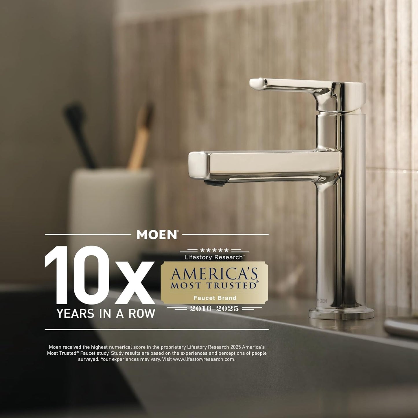 Moen DN0792BN Iso 22-Inch x 22-Inch Frameless Pivoting Bathroom Tilting Mirror, Brushed Nickel