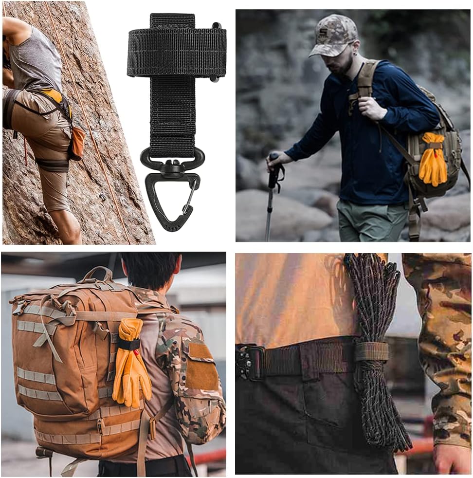 2Pcs SkySmile Glove Holder Strap Climbing Rope Keeper Multi-Purpose Glove Hook Buckle