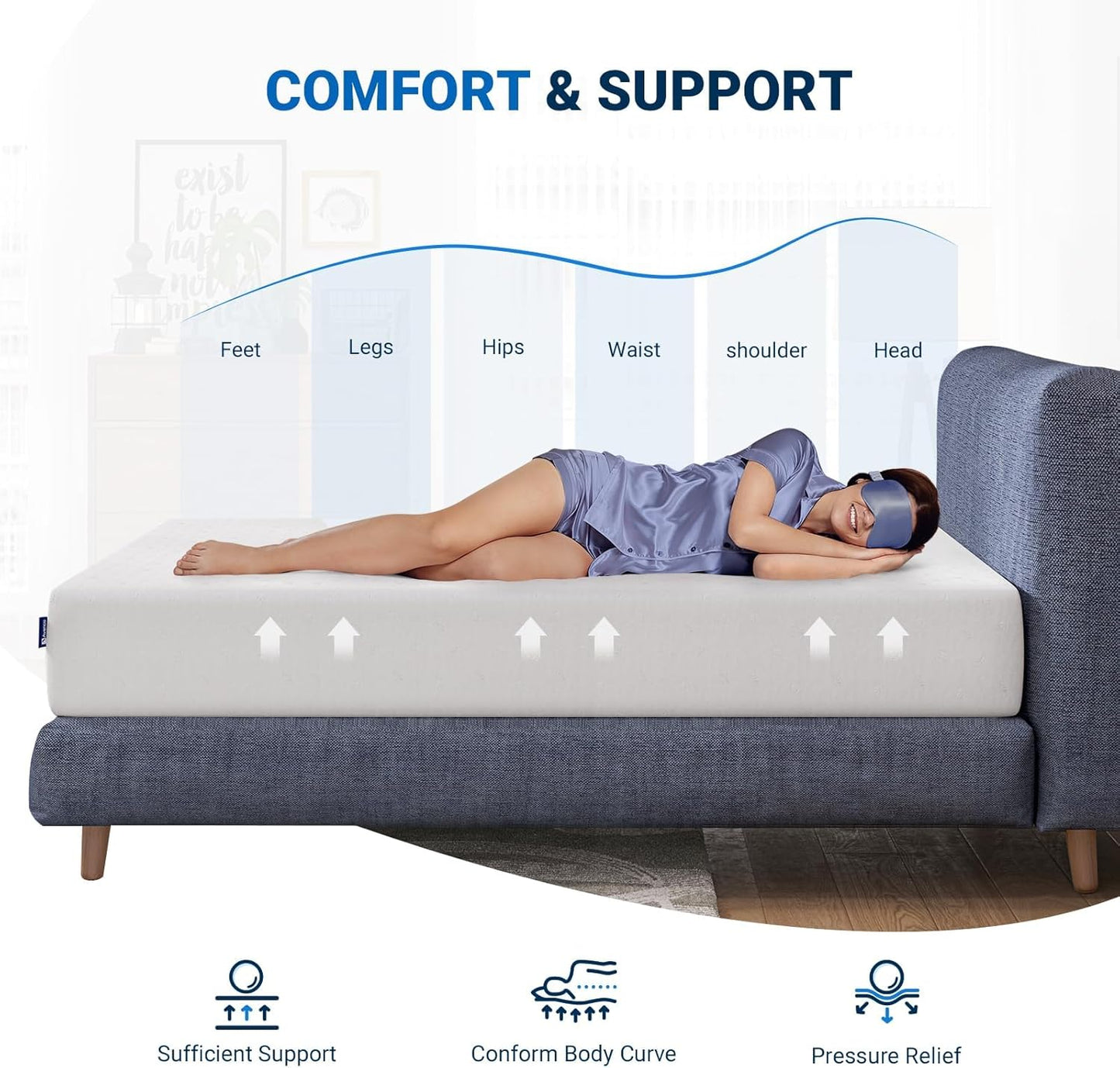 Avenco 10 Inch Full Size Mattress, Comfort Memory Foam Full Mattress in a Box for Refresh Sleep & Pressure Relief, Full Bed Mattresses CertiPUR-US Certified,Medium Firm