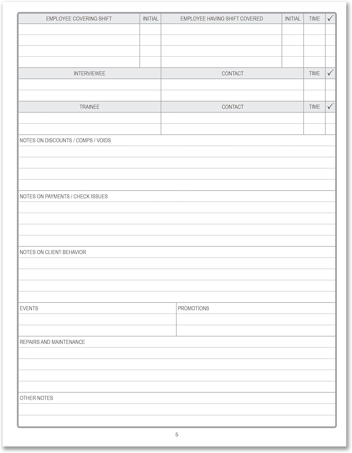 BookFactory Manager Notebook Manager's Log Book Planner Management Logbook, Laminate Hardbound 100 Pages 8.5" x 11" (Made in USA)