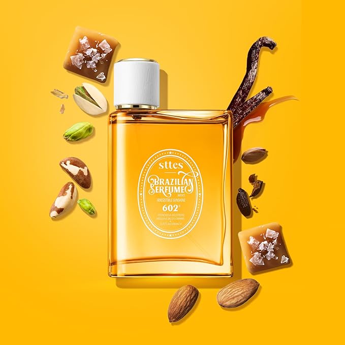 Sttes Perfume 602# (Irresistible Sunshine) - Eau de Perfume 100ml (3.4fl oz) Vanilla Gourmet Tune (Caramel Vanilla Flavor)