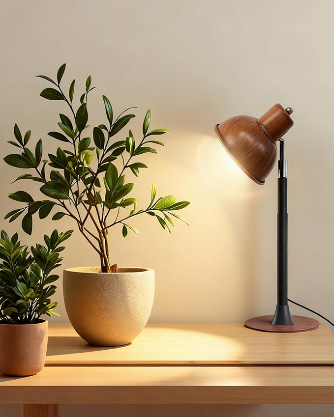 yadoker Plant Grow Light for Indoor Plant, Walnut Wood Grain LED Grow Light,Elevating Plant Lamp,Height Adjustable,Automatic Timer with 8/12/18Hours,10-Level Brightness,Ideal for Large Plant Grow