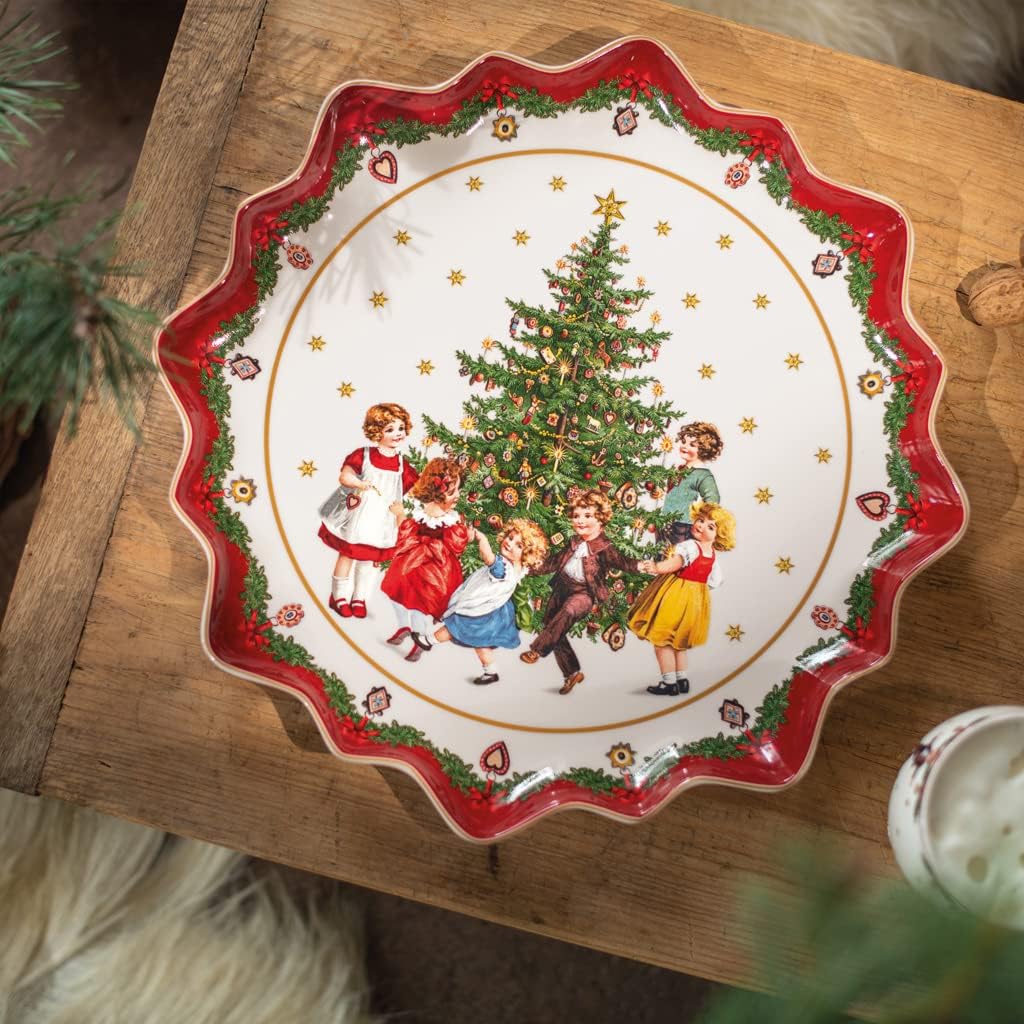 Villeroy & Boch 14-8332-2281 Fantasy Pastry Plate, Porcelain, Red, Small