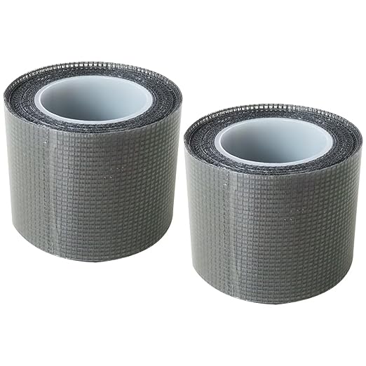 2-Pack Black Fiberglass Screen Repair Tape, 2" x 16.5 FT Strong Adhesive Patch for Windows & Doors
