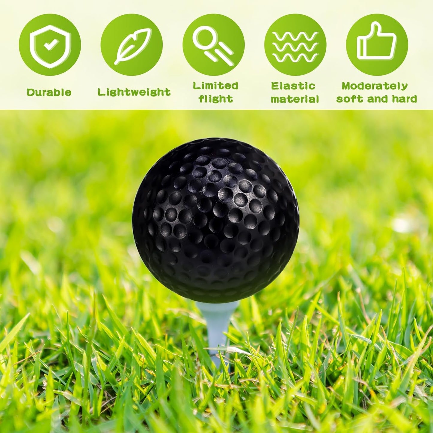 Yunsailing 50 Pack Foam Golf Practice Balls Realistic Feel Flight Training Golf Balls Bulk for Indoor or Outdoor Backyard