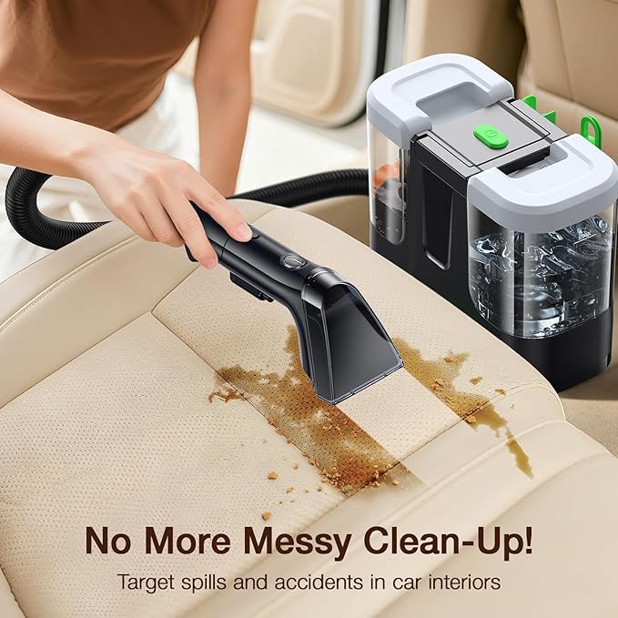LABIGO Upholstery & Couch Cleaner Machine, 18Kpa Portable Carpet Cleaner Machine for Deep Cleaning, Spot Cleaner and Carpet Shampooer for Pet Messes, Rug, Furniture, Mattress, Sofa, Stairs & Car