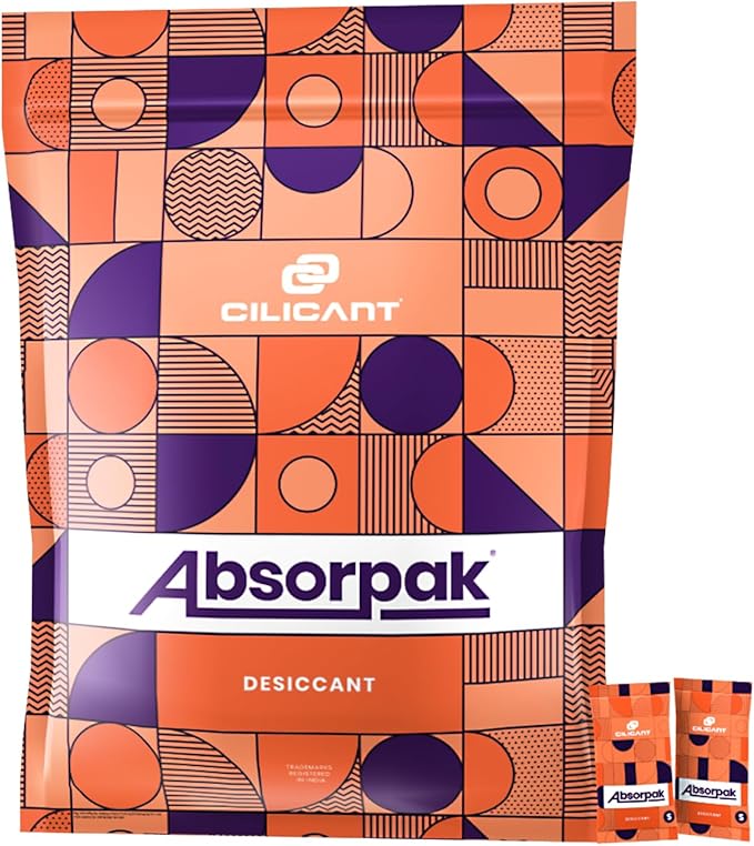 Absorpak Desiccant Packs for Storage - Silica Gel Packets Moisture Control - 500 pcs Small (2g each) - Silica Packets for Shoes, Clothes, Electronics, Moisture Absorbers for Food Pantries & Households